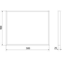 Obdĺžnikové zrkadlo MEXEN LOFT 50x40 cm - čierny rám, 9852-050-040-000-70