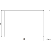 Obdĺžnikové zrkadlo MEXEN LOFT 90x60 cm - zlatý rám, 9852-090-060-000-50