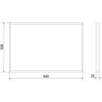 Obdĺžnikové zrkadlo MEXEN LOFT 60x40 cm - zlatý rám, 9852-060-040-000-50