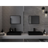 Obdĺžnikové zrkadlo MEXEN LOFT 50x40 cm - čierny rám, 9852-050-040-000-70
