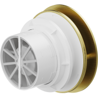 Kúpeľňový ventilátor MEXEN AXR 100 so spätnou klapkou a časovačom - zlatý, W9602-100T-50