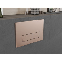 Ovládacie tlačidlo splachovadla SLIM - rose gold - dvojčinné - plastové - typ 13, 601305
