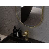 Oválne zrkadlo MEXEN LOFT 50x70 cm - zlatý rám, 9851-070-050-000-50