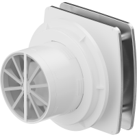 Kúpeľňový ventilátor MEXEN AXS 100 so spätnou klapkou a časovačom - strieborný, W9601-100T-11