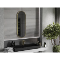 Oválne zrkadlo MEXEN LOFT 35x100 cm - zlatý rám, 9851-100-035-000-50
