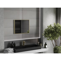 Obdĺžnikové zrkadlo MEXEN LOFT 60x50 cm - zlatý rám, 9852-060-050-000-50