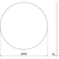Okrúhle zrkadlo MEXEN LOFT 95 cm - čierny rám, 9850-095-095-000-70