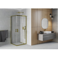 Sprchovací kút MEXEN RIO gold transparent - 70x70 cm, 860-070-070-50-00