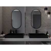 Oválne zrkadlo MEXEN LOFT 45x90 cm - čierny rám, 9851-090-045-000-70