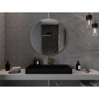 Okrúhle zrkadlo MEXEN LOFT 95 cm - zlatý rám, 9850-095-095-000-50