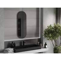 Oválne zrkadlo MEXEN LOFT 35x100 cm - čierny rám, 9851-100-035-000-70