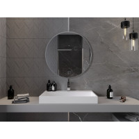 Okrúhle zrkadlo MEXEN LOFT 80 cm - inox rám, 9850-080-080-000-10