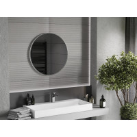 Okrúhle zrkadlo MEXEN LOFT 70 cm - inox rám, 9850-070-070-000-10