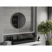 Okrúhle zrkadlo MEXEN LOFT 70 cm - zlatý rám, 9850-070-070-000-50