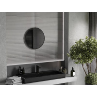 Okrúhle zrkadlo MEXEN LOFT 40 cm - čierny rám, 9850-040-040-000-70