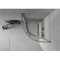 Sprchovací kút MEXEN RIO gold stripe - štvrťkruh 70x70 cm, 863-070-070-50-20