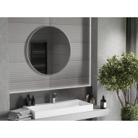 Okrúhle zrkadlo MEXEN LOFT 80 cm - inox rám, 9850-080-080-000-10