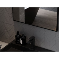 Obdĺžnikové zrkadlo MEXEN LOFT 60x50 cm - čierny rám, 9852-060-050-000-70