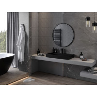 Okrúhle zrkadlo MEXEN LOFT 85 cm - čierny rám, 9850-085-085-000-70