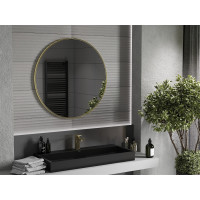 Okrúhle zrkadlo MEXEN LOFT 95 cm - zlatý rám, 9850-095-095-000-50
