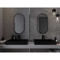 Oválne zrkadlo MEXEN LOFT 40x80 cm - čierny rám, 9851-080-040-000-70