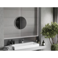 Okrúhle zrkadlo MEXEN LOFT 30 cm - inox rám, 9850-030-030-000-10