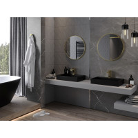 Okrúhle zrkadlo MEXEN LOFT 60 cm - zlatý rám, 9850-060-060-000-50