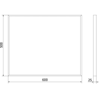 Obdĺžnikové zrkadlo MEXEN LOFT 60x50 cm - čierny rám, 9852-060-050-000-70
