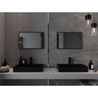 Obdĺžnikové zrkadlo MEXEN LOFT 60x40 cm - čierny rám, 9852-060-040-000-70