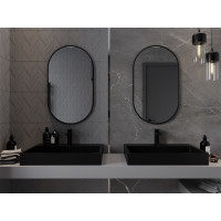 Oválne zrkadlo MEXEN LOFT 50x85 cm - čierny rám, 9851-085-050-000-70