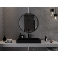 Okrúhle zrkadlo MEXEN LOFT 80 cm - čierny rám, 9850-080-080-000-70