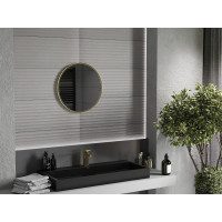 Okrúhle zrkadlo MEXEN LOFT 50 cm - zlatý rám, 9850-050-050-000-50