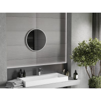 Okrúhle zrkadlo MEXEN LOFT 30 cm - biely rám, 9850-030-030-000-20