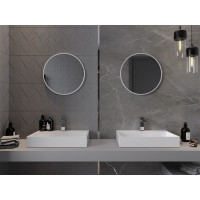 Okrúhle zrkadlo MEXEN LOFT 50 cm - biely rám, 9850-050-050-000-20