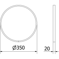 Okrúhle zrkadlo MEXEN LOFT 35 cm - čierny rám, 9850-035-035-000-70