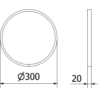 Okrúhle zrkadlo MEXEN LOFT 30 cm - čierny rám, 9850-030-030-000-70