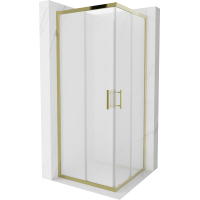 Sprchovací kút MEXEN RIO gold mat - 80x80 cm, 860-080-080-50-30