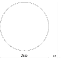 Okrúhle zrkadlo MEXEN LOFT 85 cm - zlatý rám, 9850-085-085-000-50
