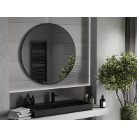Okrúhle zrkadlo MEXEN LOFT 100 cm - čierny rám, 9850-100-100-000-70