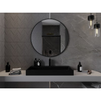 Okrúhle zrkadlo MEXEN LOFT 90 cm - čierny rám, 9850-090-090-000-70