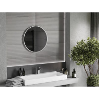 Okrúhle zrkadlo MEXEN LOFT 60 cm - biely rám, 9850-060-060-000-20