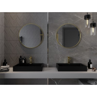 Okrúhle zrkadlo MEXEN LOFT 65 cm - zlatý rám, 9850-065-065-000-50