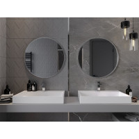Okrúhle zrkadlo MEXEN LOFT 70 cm - inox rám, 9850-070-070-000-10