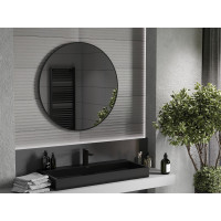 Okrúhle zrkadlo MEXEN LOFT 95 cm - čierny rám, 9850-095-095-000-70
