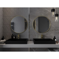 Okrúhle zrkadlo MEXEN LOFT 70 cm - zlatý rám, 9850-070-070-000-50