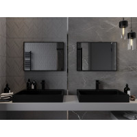 Obdĺžnikové zrkadlo MEXEN LOFT 70x50 cm - čierny rám, 9852-070-050-000-70
