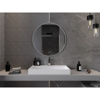 Okrúhle zrkadlo MEXEN LOFT 80 cm - biely rám, 9850-080-080-000-20