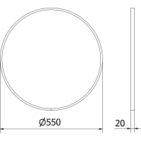 Okrúhle zrkadlo MEXEN LOFT 55 cm - čierny rám, 9850-055-055-000-70