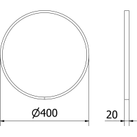 Okrúhle zrkadlo MEXEN LOFT 40 cm - zlatý rám, 9850-040-040-000-50