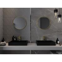 Okrúhle zrkadlo MEXEN LOFT 50 cm - zlatý rám, 9850-050-050-000-50